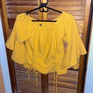 Mustard crop top